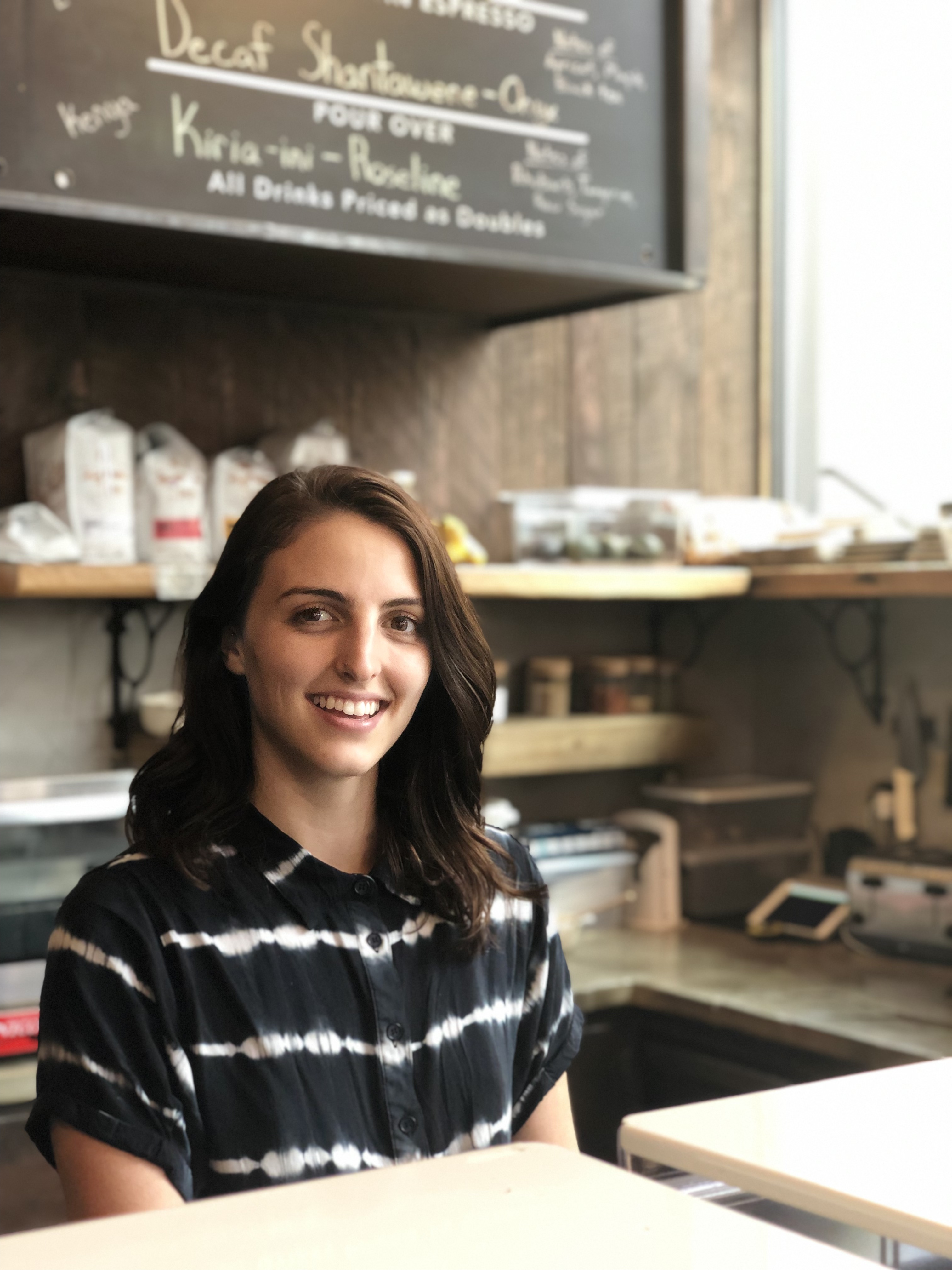 Aleda Elkins is Fairlane Coffee's barista